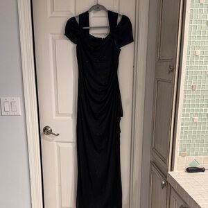 Alex Evenings One Shoulder Black Dress